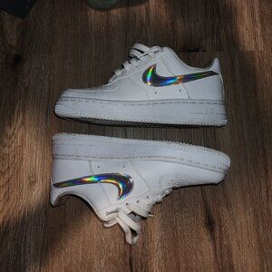 AF1 iridescent swoosh